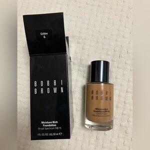 Bobbi Brown Moisture Rich Foundation SPF 15 - Golden‎ 6 Light-Med Skin Tone NIB